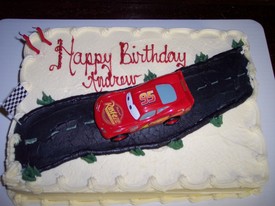 Sun 29 Apr 2007 01:11:13 PM EDT

Birthday cake #2, Wacissa, Saturday after Andrew's 2nd birthday.