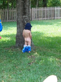 Sun 25 May 2008 01:41:45 PM

That is swimming dress, and so I guess he didn't want to pee in his baby pool.