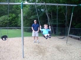Tue 28 Jul 2009 06:40:15 PM

Tuesday afternoon was rain showers, but we dodged them for a few minutes at the playground at the Beech Mountain Club.