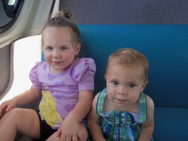Thu 22 Mar 2012 01:24:37 PM

Gracie and Paige on the monorail, leaving the Magic Kingdom on the 2nd day.